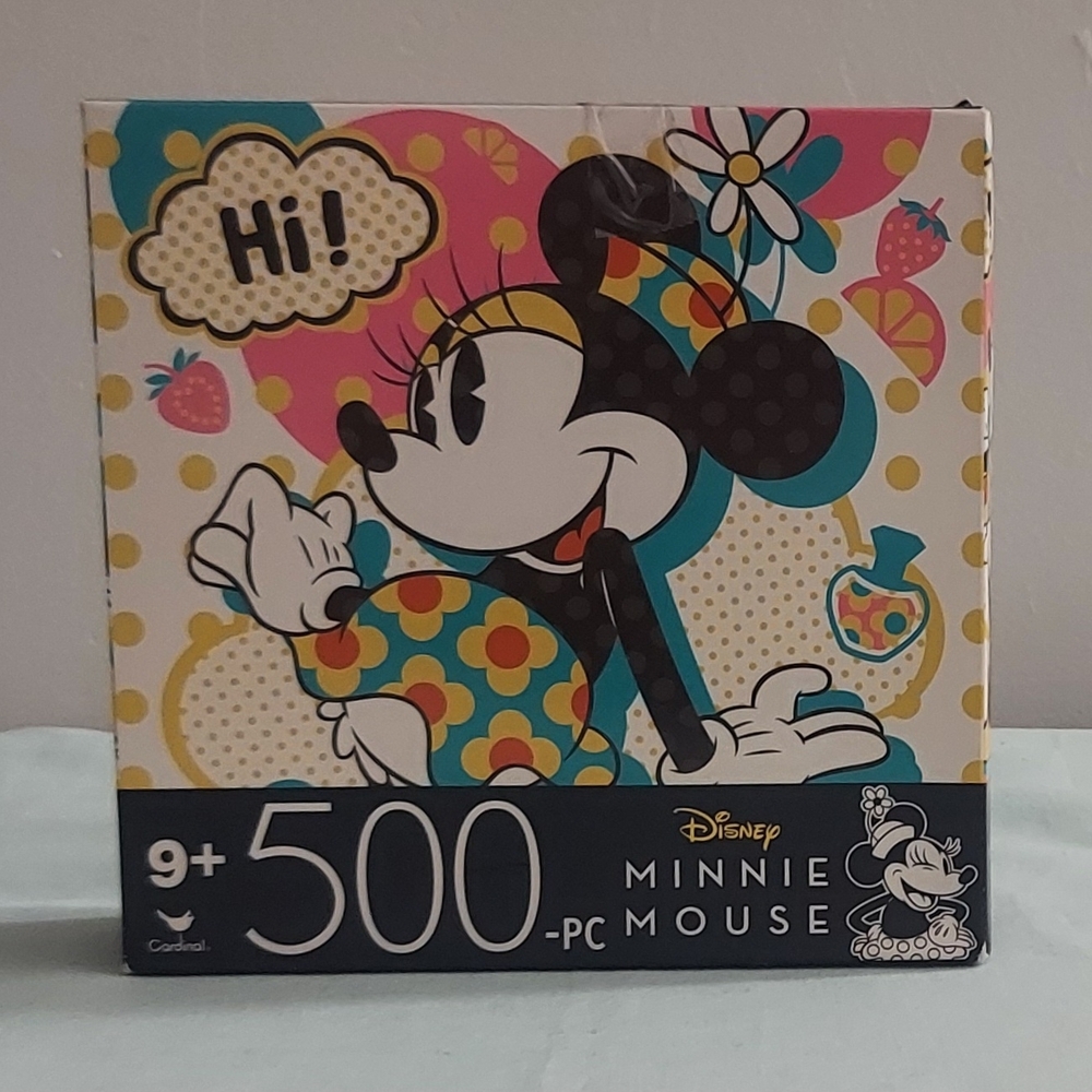 Disney Minnie Mouse 500-Piece Jigsaw Puzzle - Colorful Floral Art